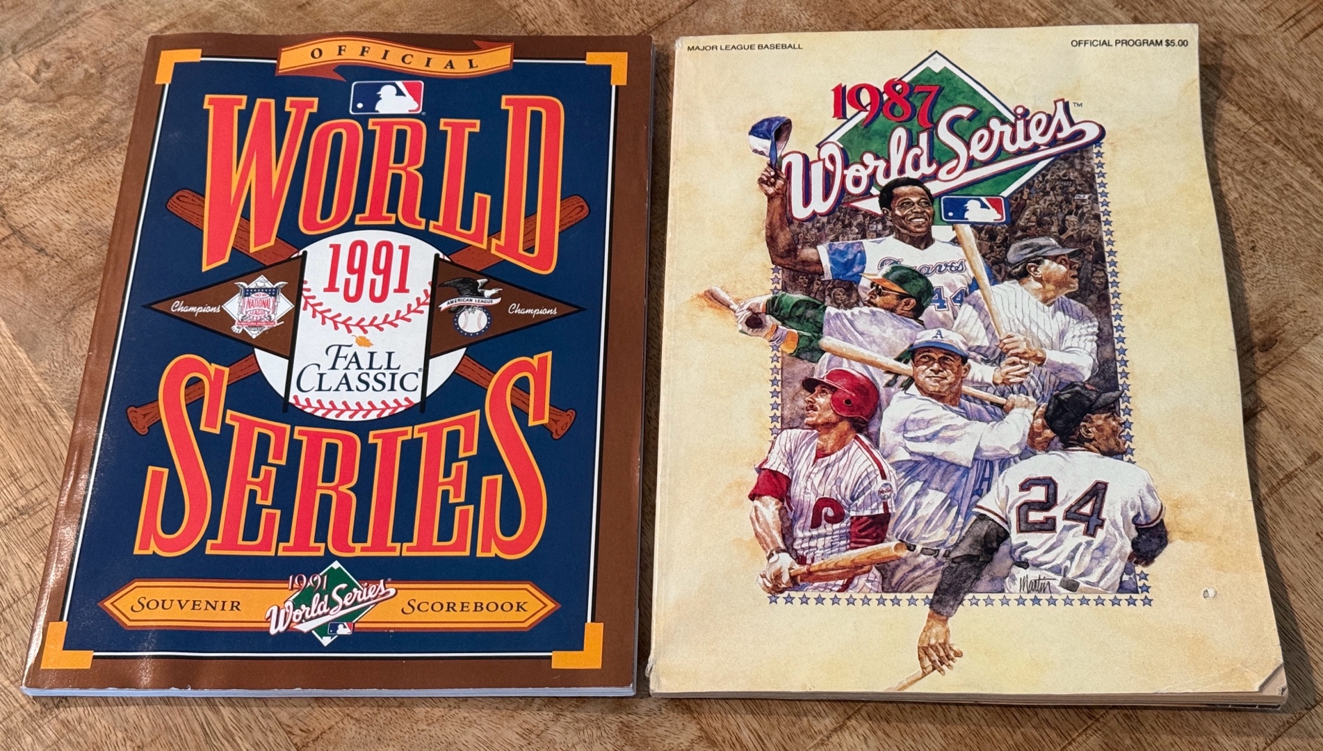 Minnesota Twins 1987 and 1991 World Series Game Programs