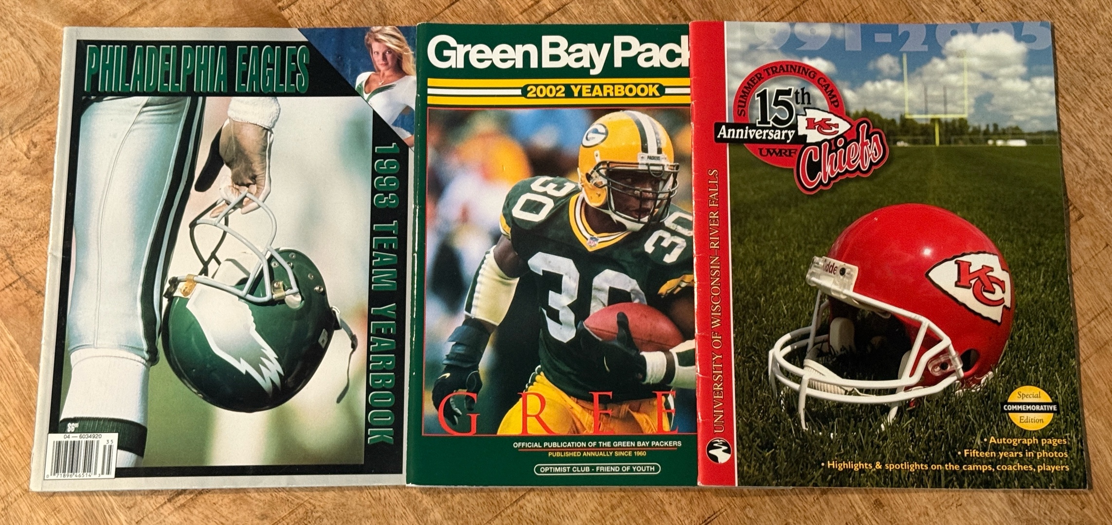 (3) Various NFL Football Yearbooks and Programs