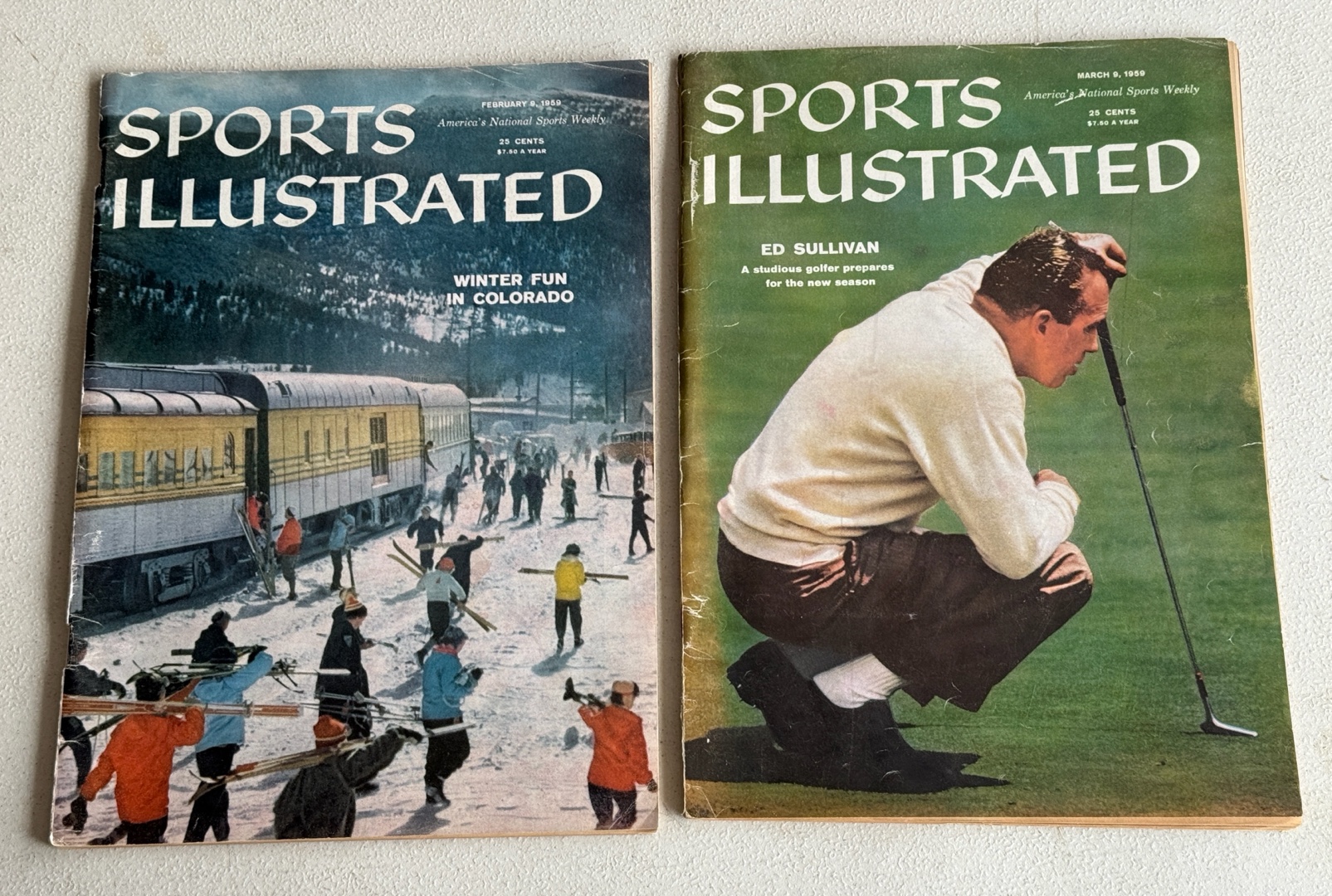 (2) 1959 Sports Illustrated Magazines