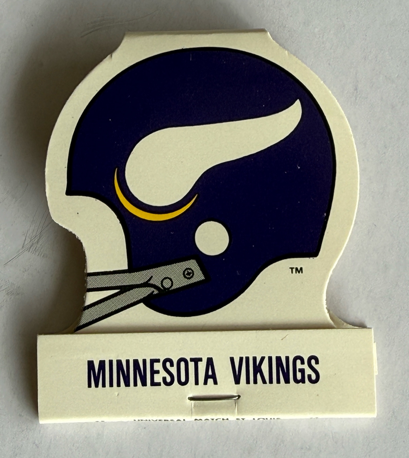 Vintage Minnesota Vikings Football Matchbook