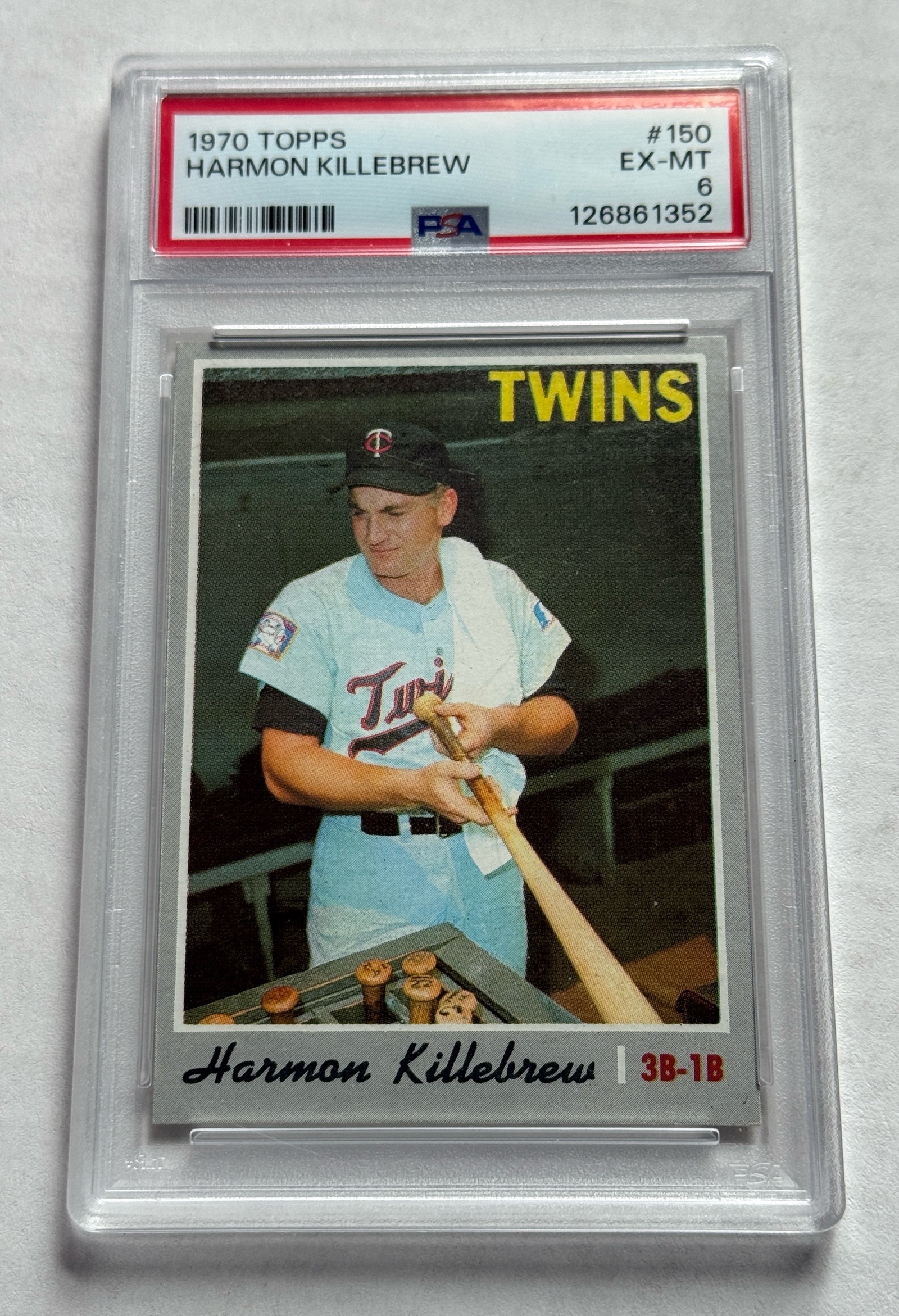 Harmon Killebrew PSA 6 EX-MT 1970 Topps #150 Vintage Minnesota Twins Baseball Card
