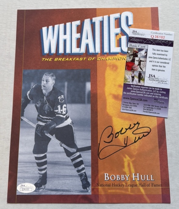 Bobbly Hull Autograph With JSA COA