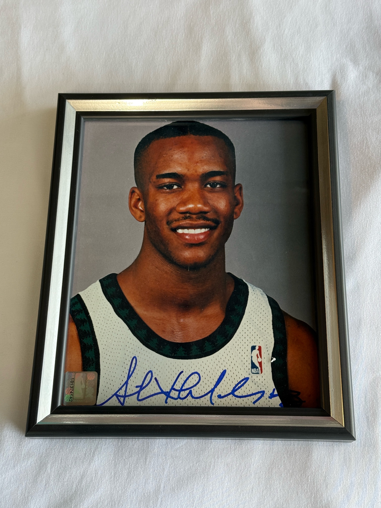 Stephon Marbury Signed and Framed Minnesota Timberwolves Basketball Photo