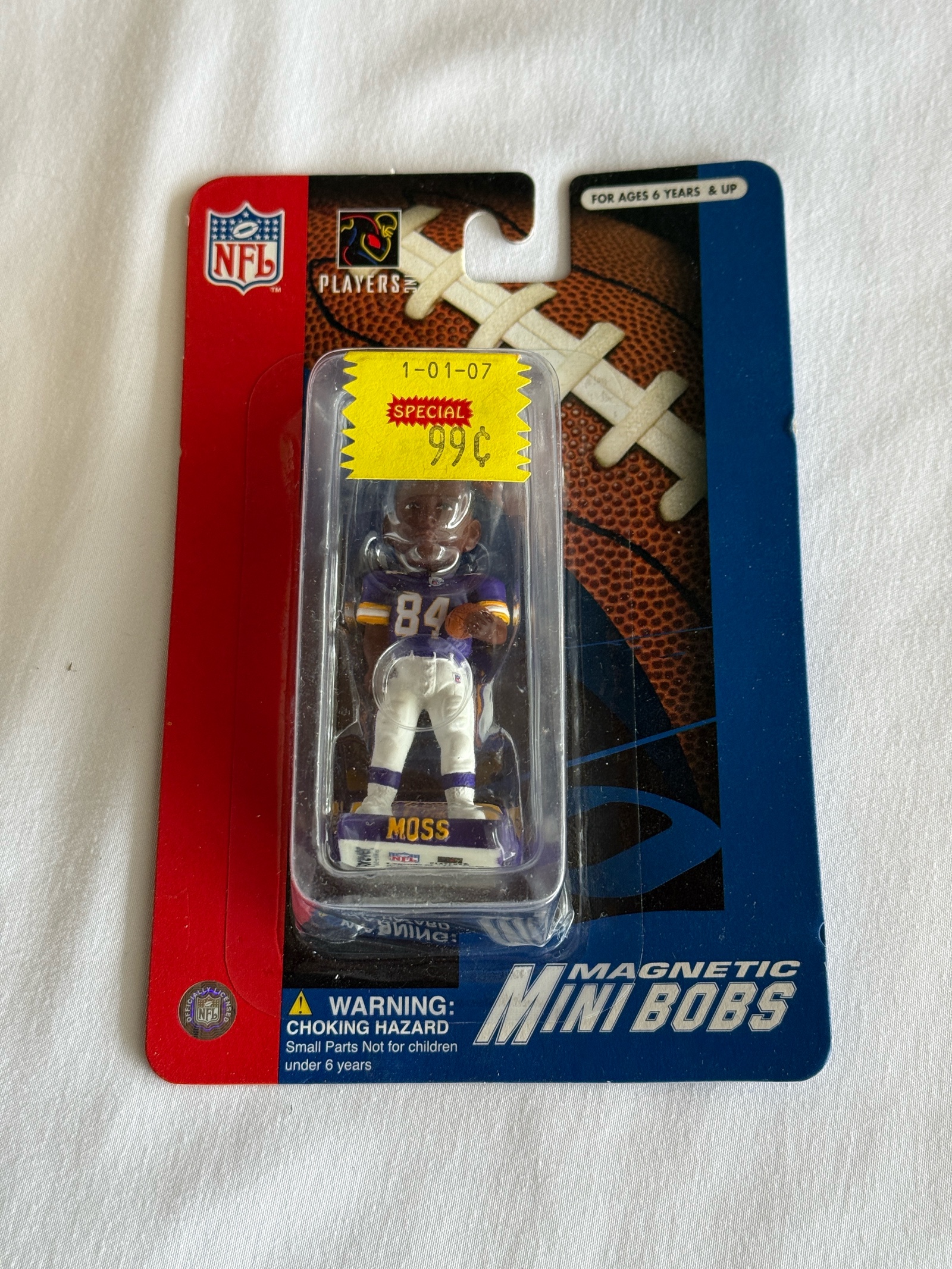 Randy Moss Mini Bobs Magnetic Minnesota Vikings Football Figure