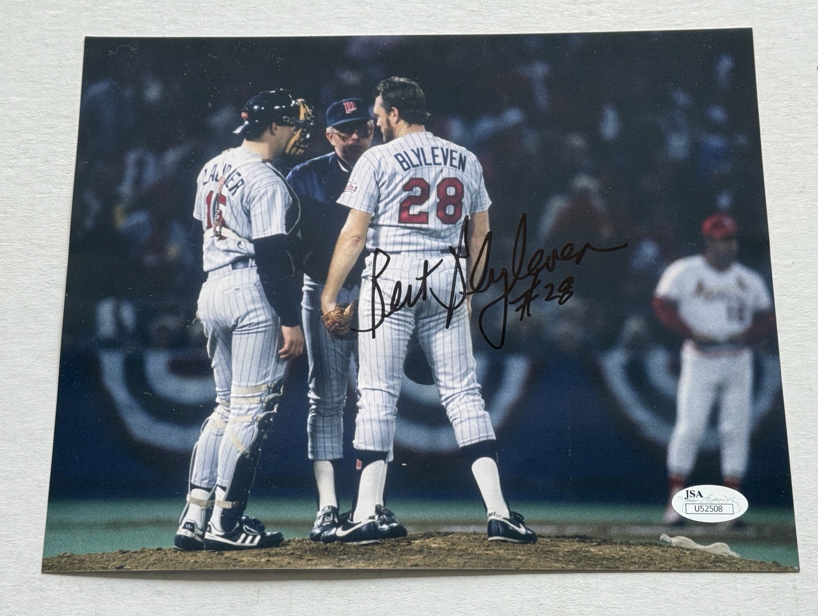 Bert Blyleven Autographed With JSA COA 8x10 Minnesota Twins Baseball Phot