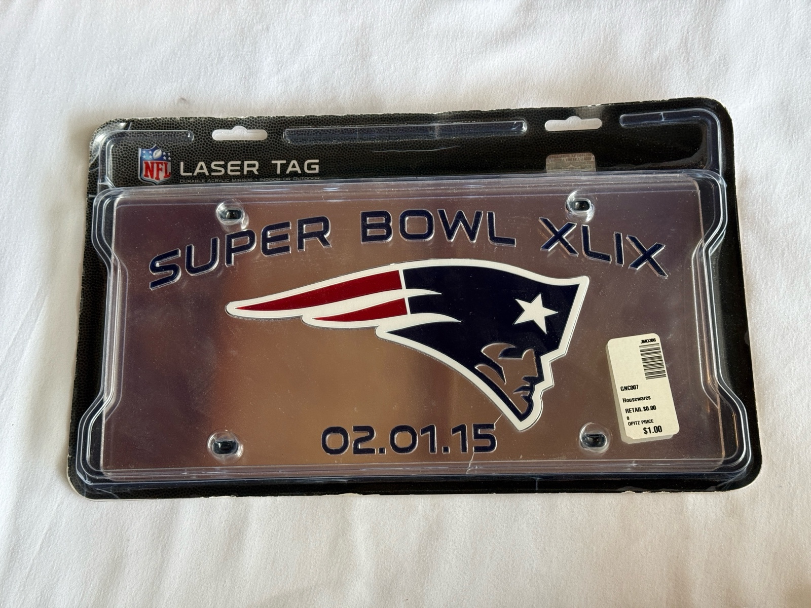 New England Patriots Super Bowl XLIX License Plate