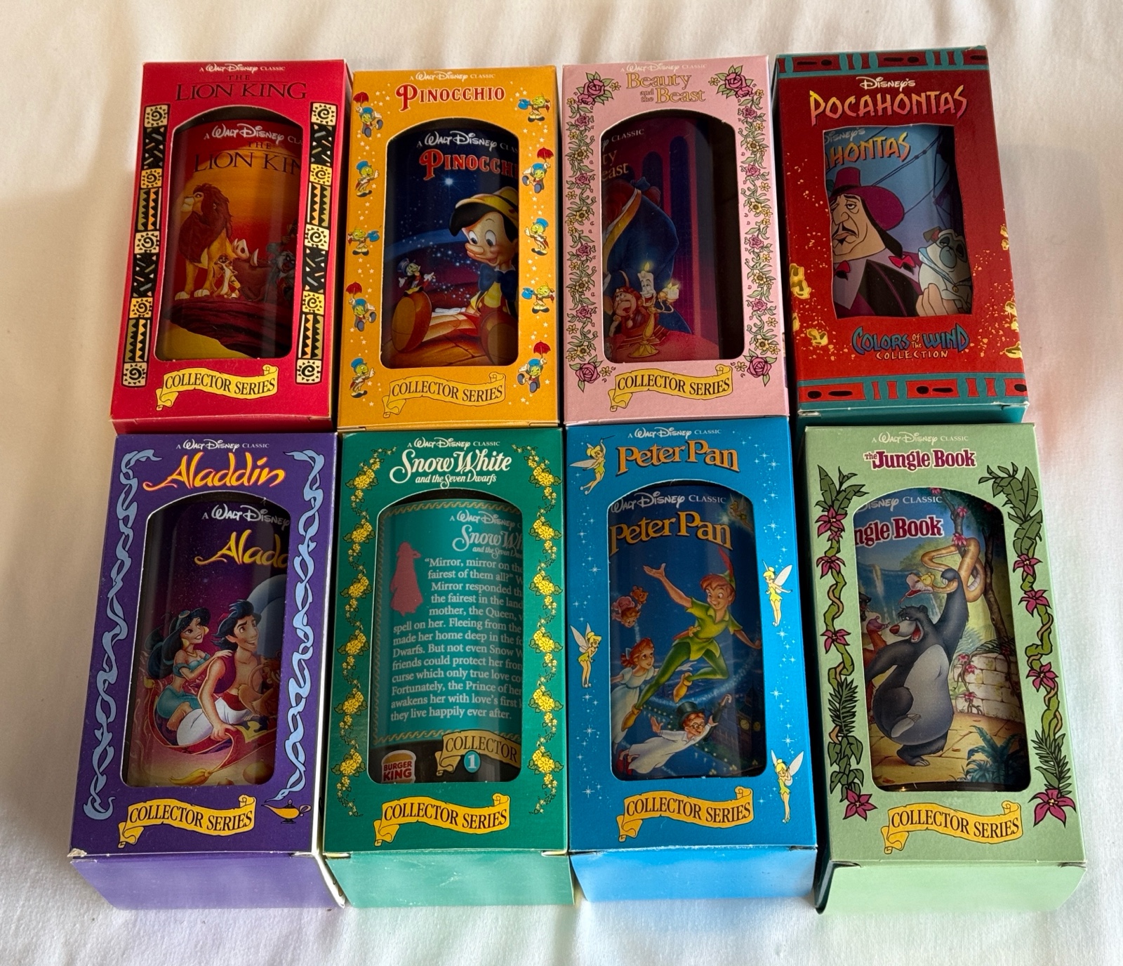 (8) Burger King Coca Cola Collectible Disney Cups