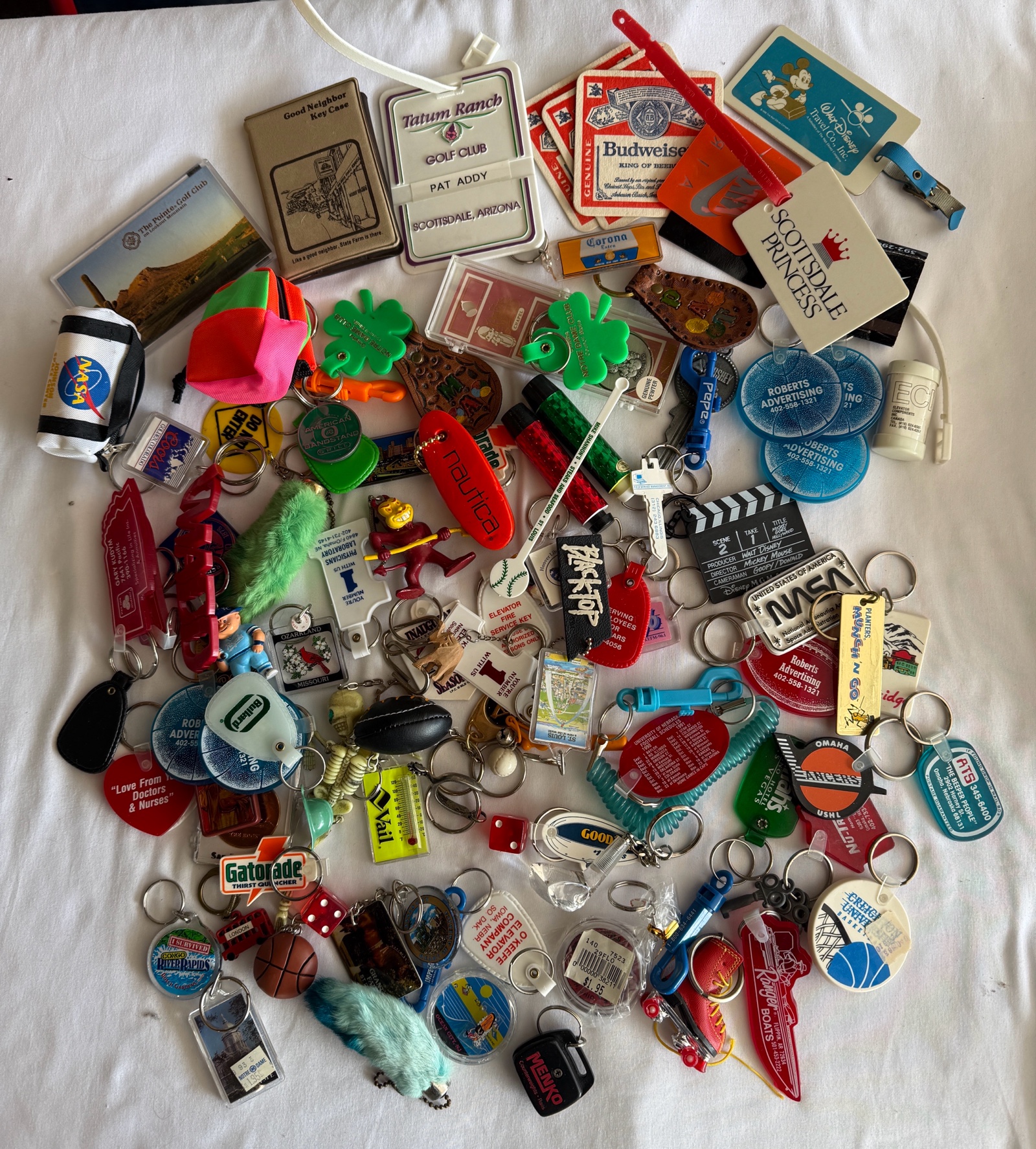 HUGE Lot of Vintage Key Chains and More
