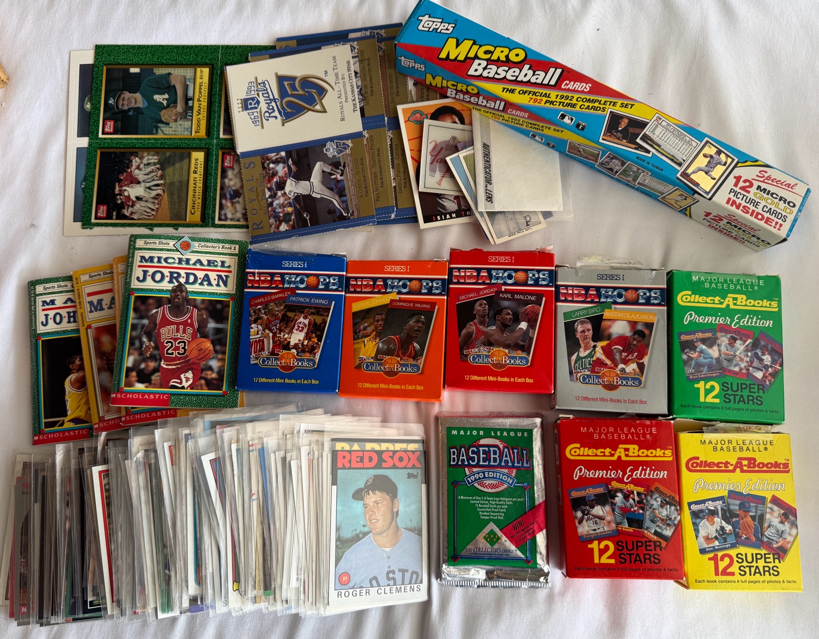 Large Lot of Misc Sports Card Sets, Sports Cards, and More w Some Stars