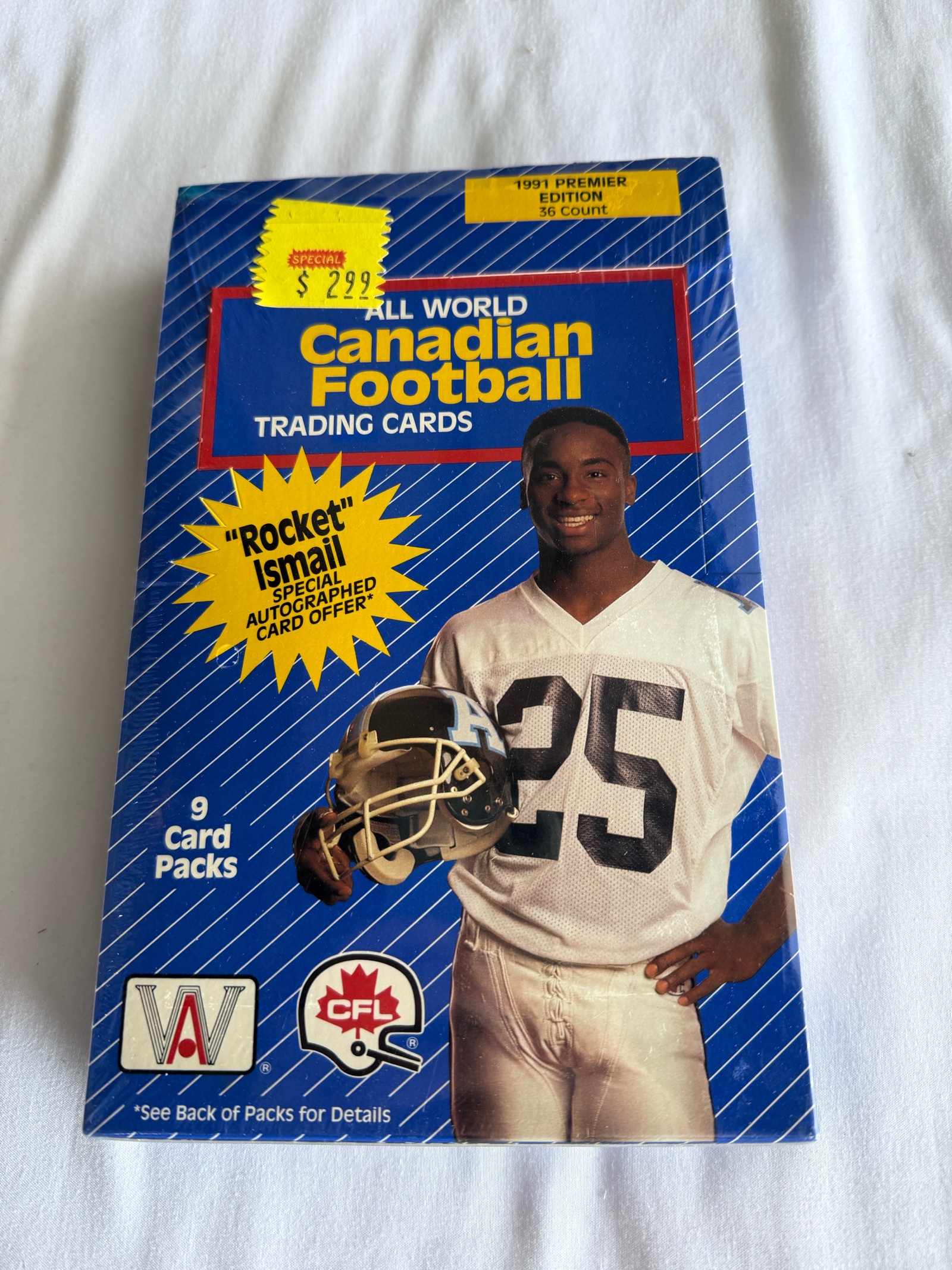 1991 All World Canadian Football Trading Cards - 36 Packs Factory Sealed Box