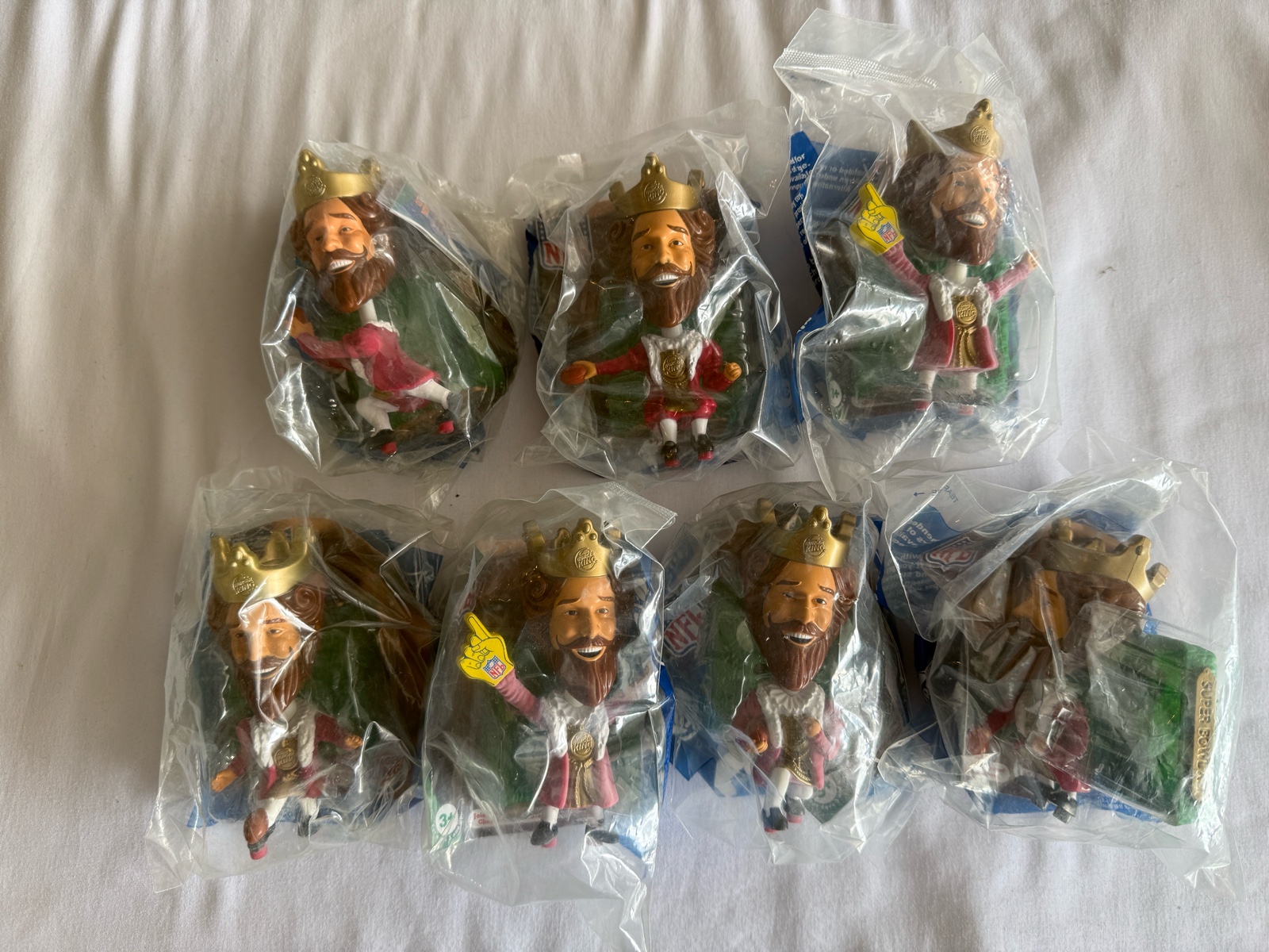 (7) Burger King The King NFL Football Toys