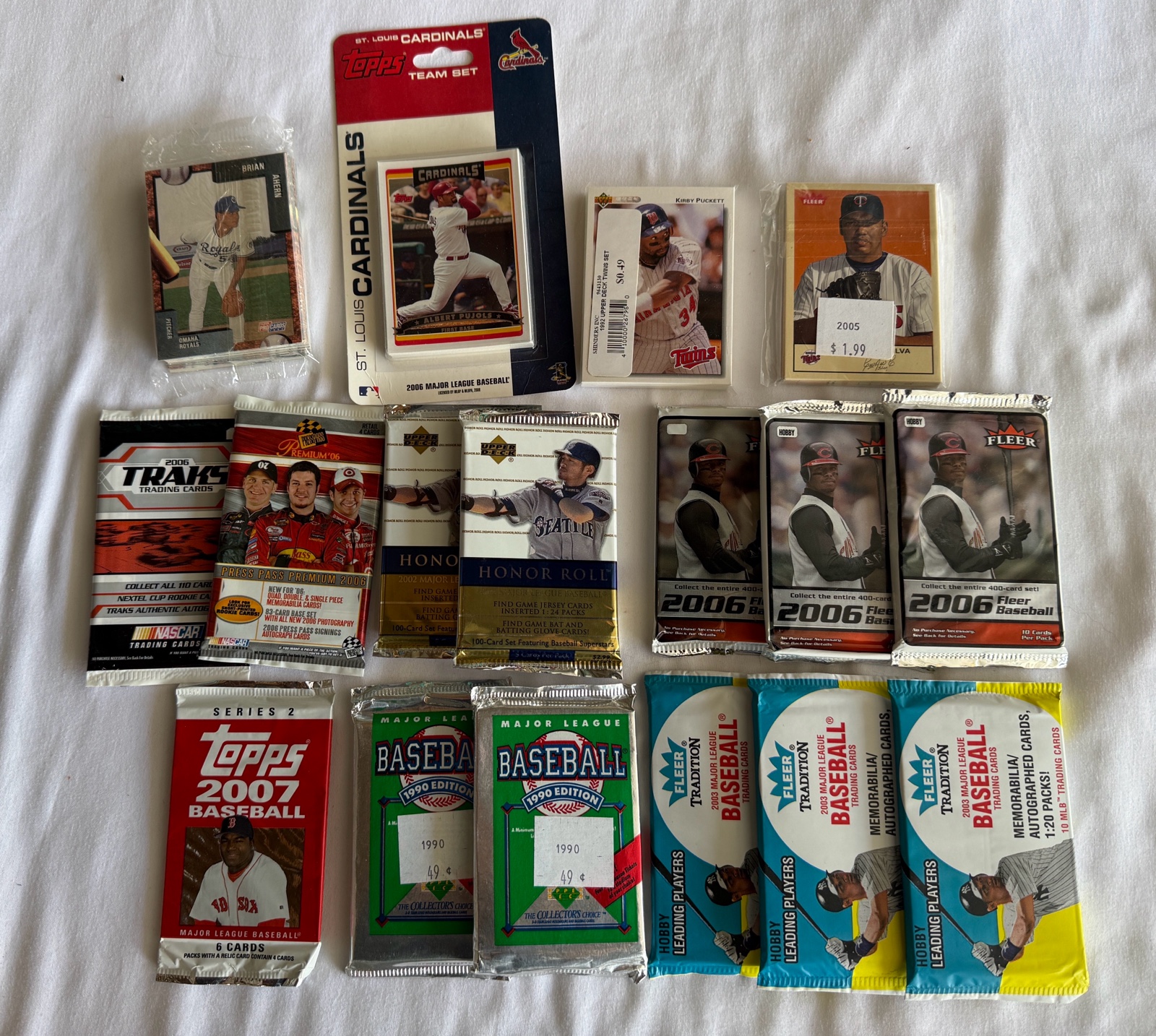 (13) Baseball and NASCAR Various Card Packs - Fleer, Topps, Upper Deck and More  Other Small Sets