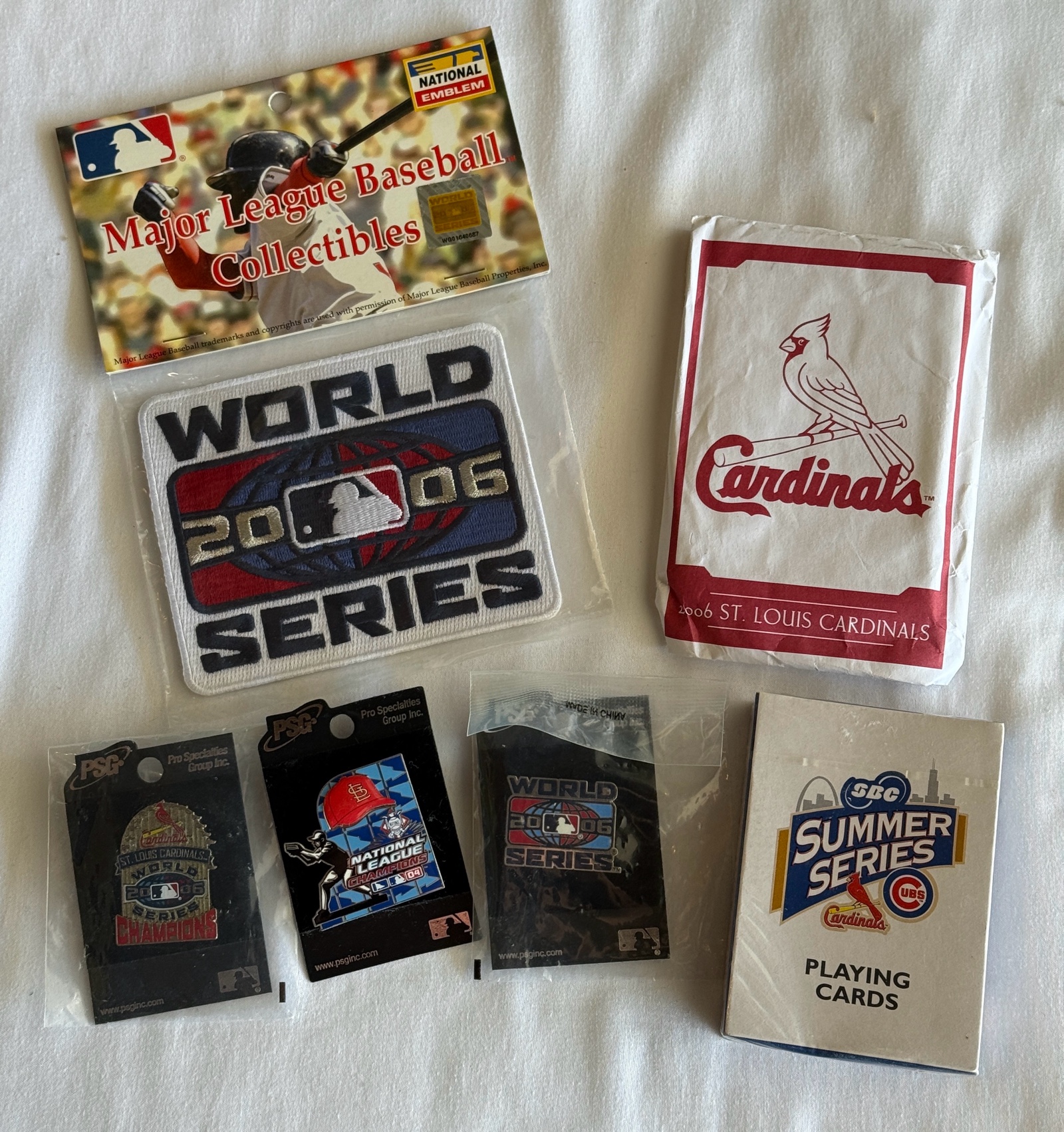 St. Louis Cardinals Lot - Pins, Card, Playing Cards, 2006 World Series