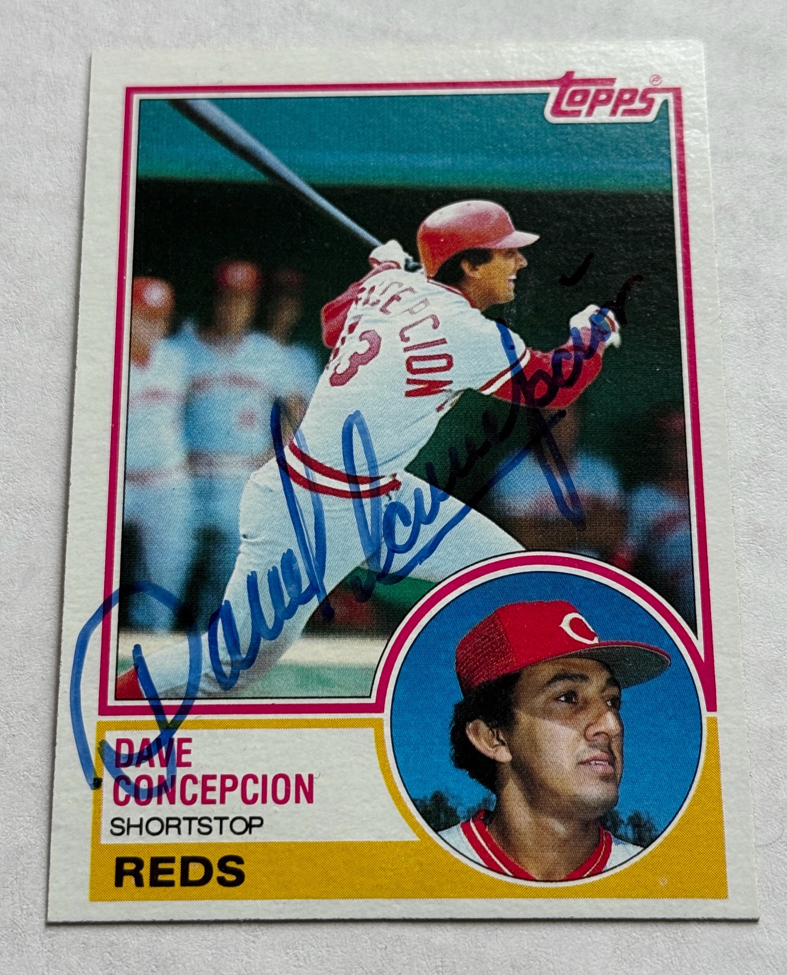 Dave Concepcion Autographed 1983 Topps Baseball Card