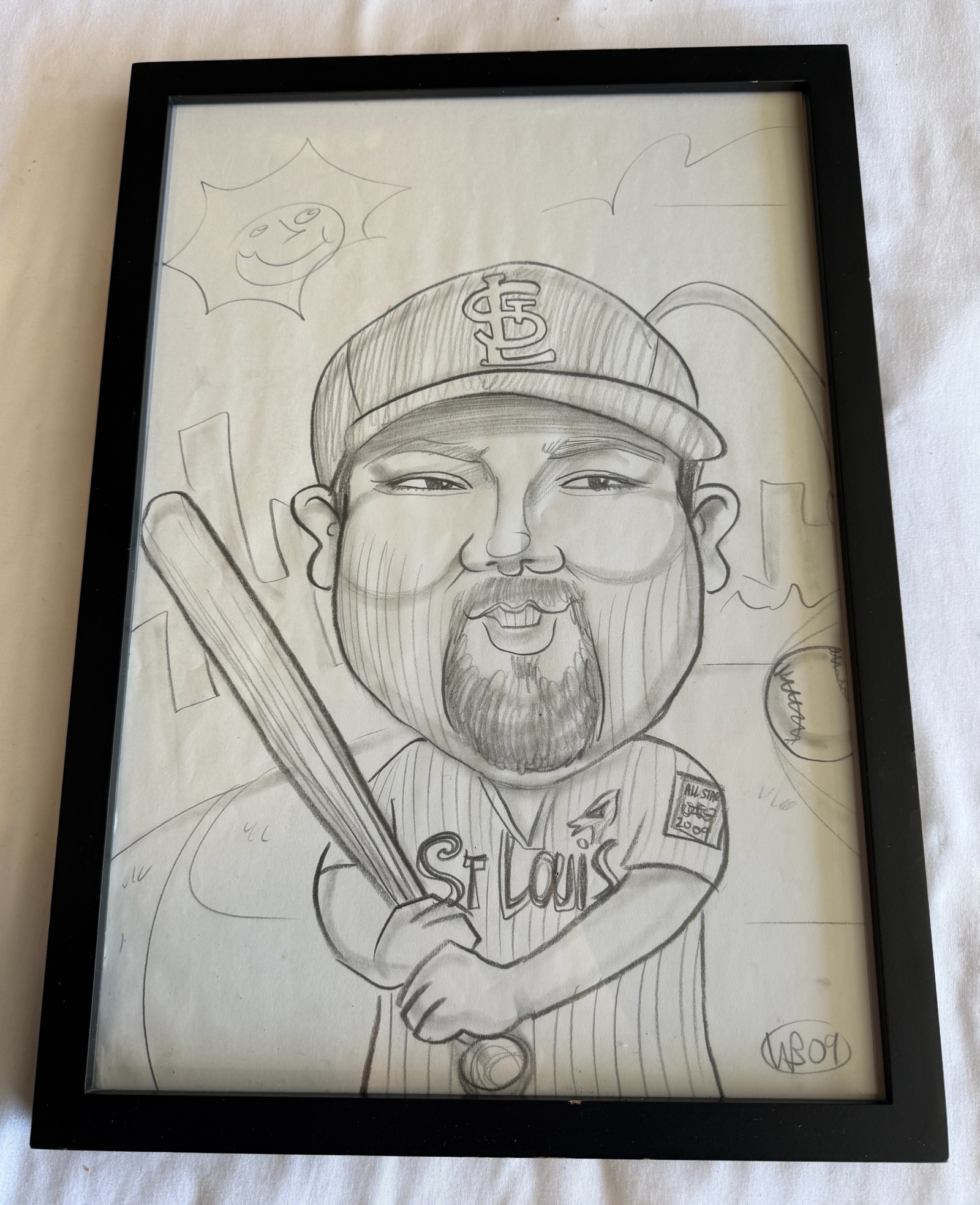 Mark McGwire Custom Pencil Art Framed Picture