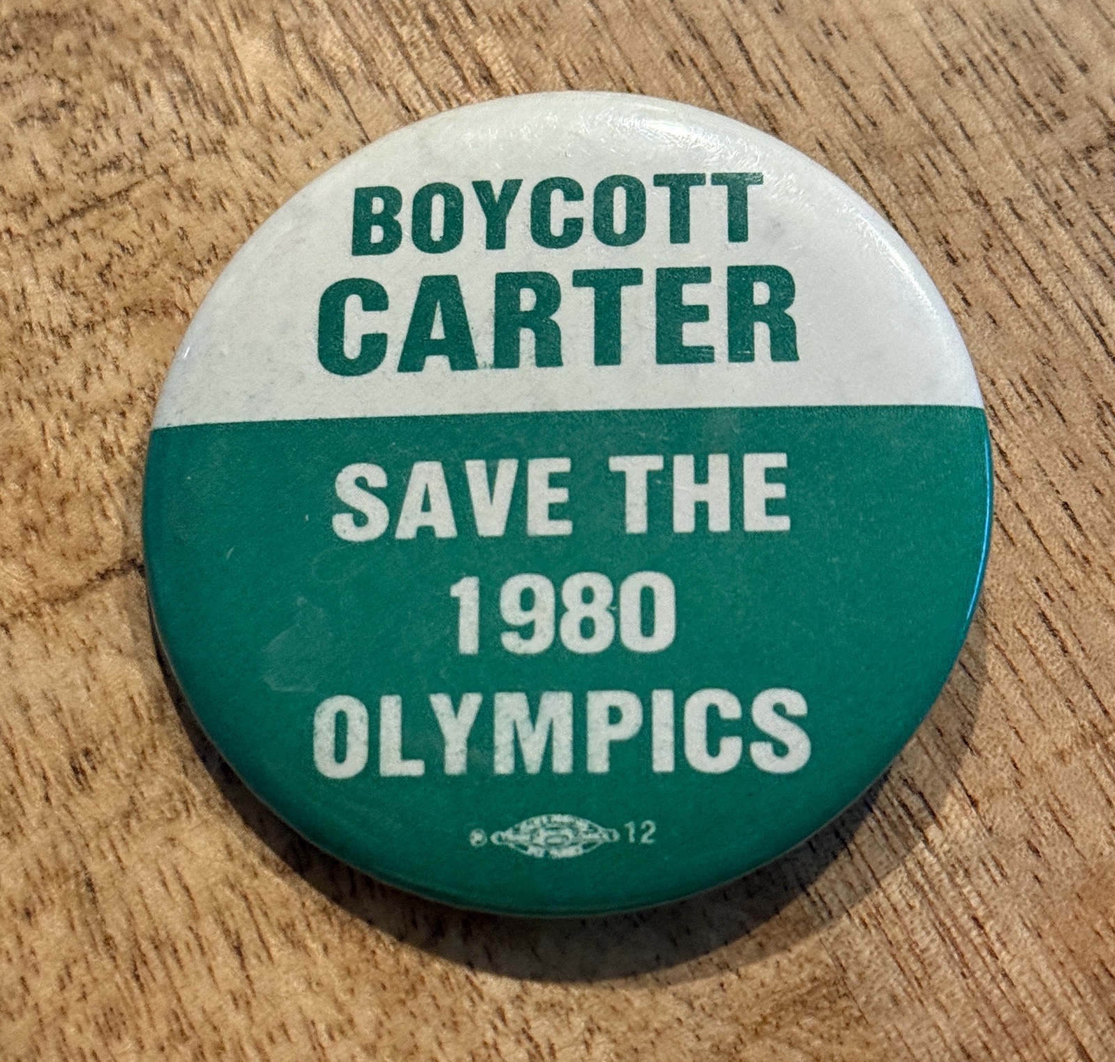 Vintage Jimmy Carter 1980 Olympics Pin