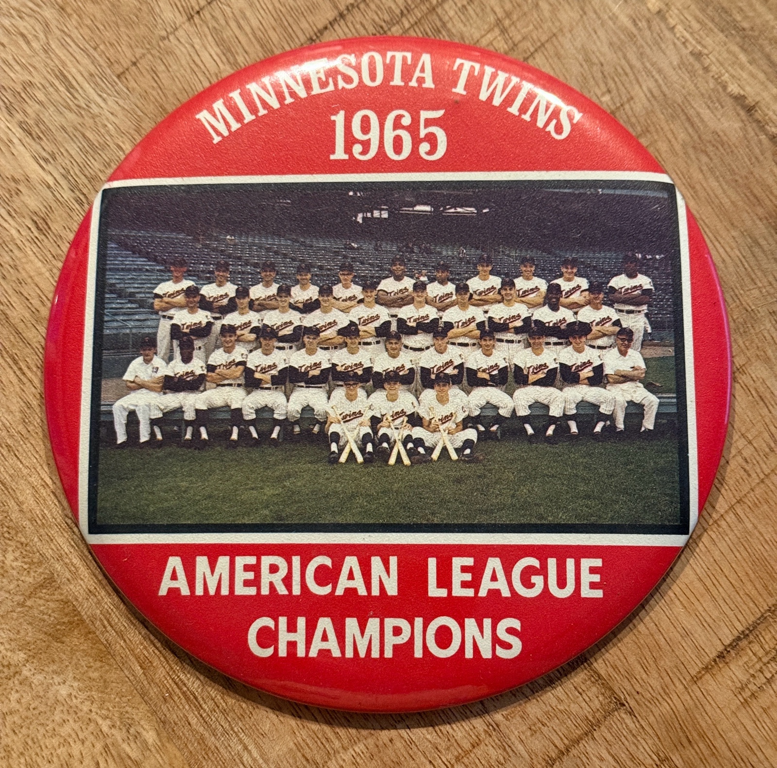 1965 Minnesota Twins American League Champions Vintage Jumbo Baseball Pin