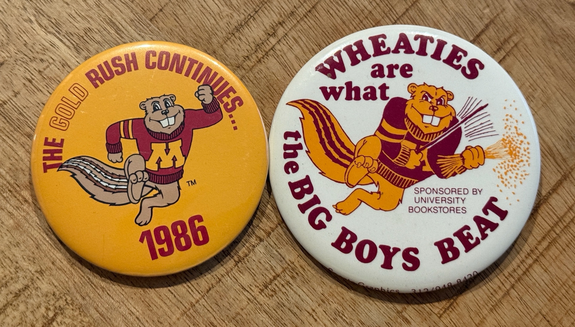 2 University of Minnesota Vintage Pins