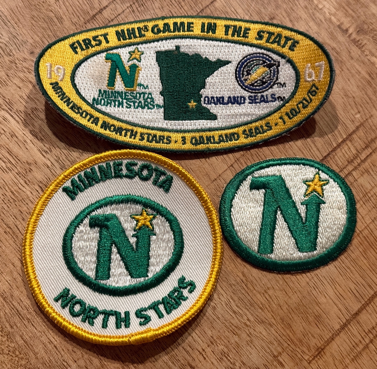 3 Minnesota North Stars Vintage Patches