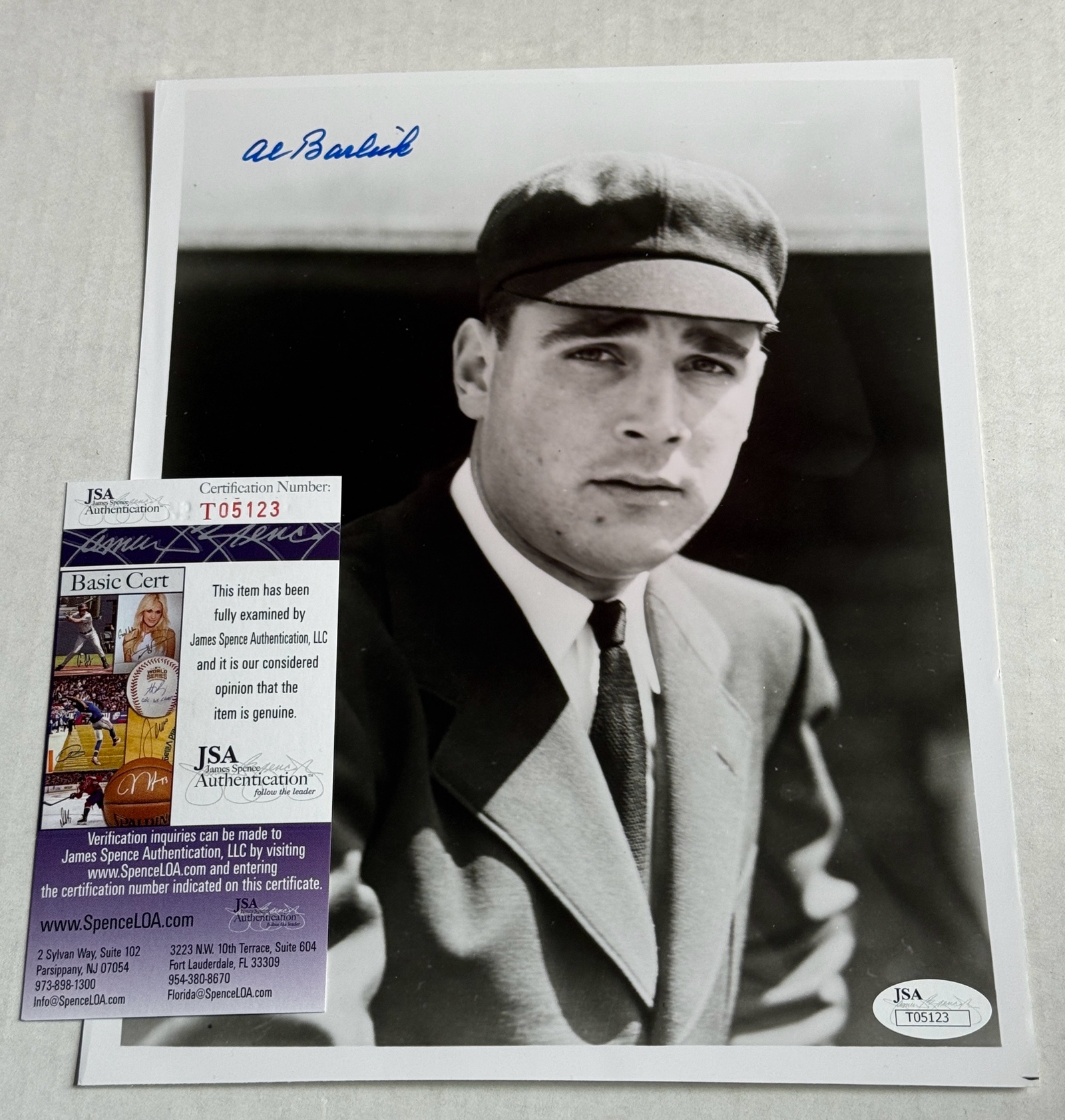 Al Barlick Autograph With JSA COA Vintage Baseball 8x10 Umpire Photo
