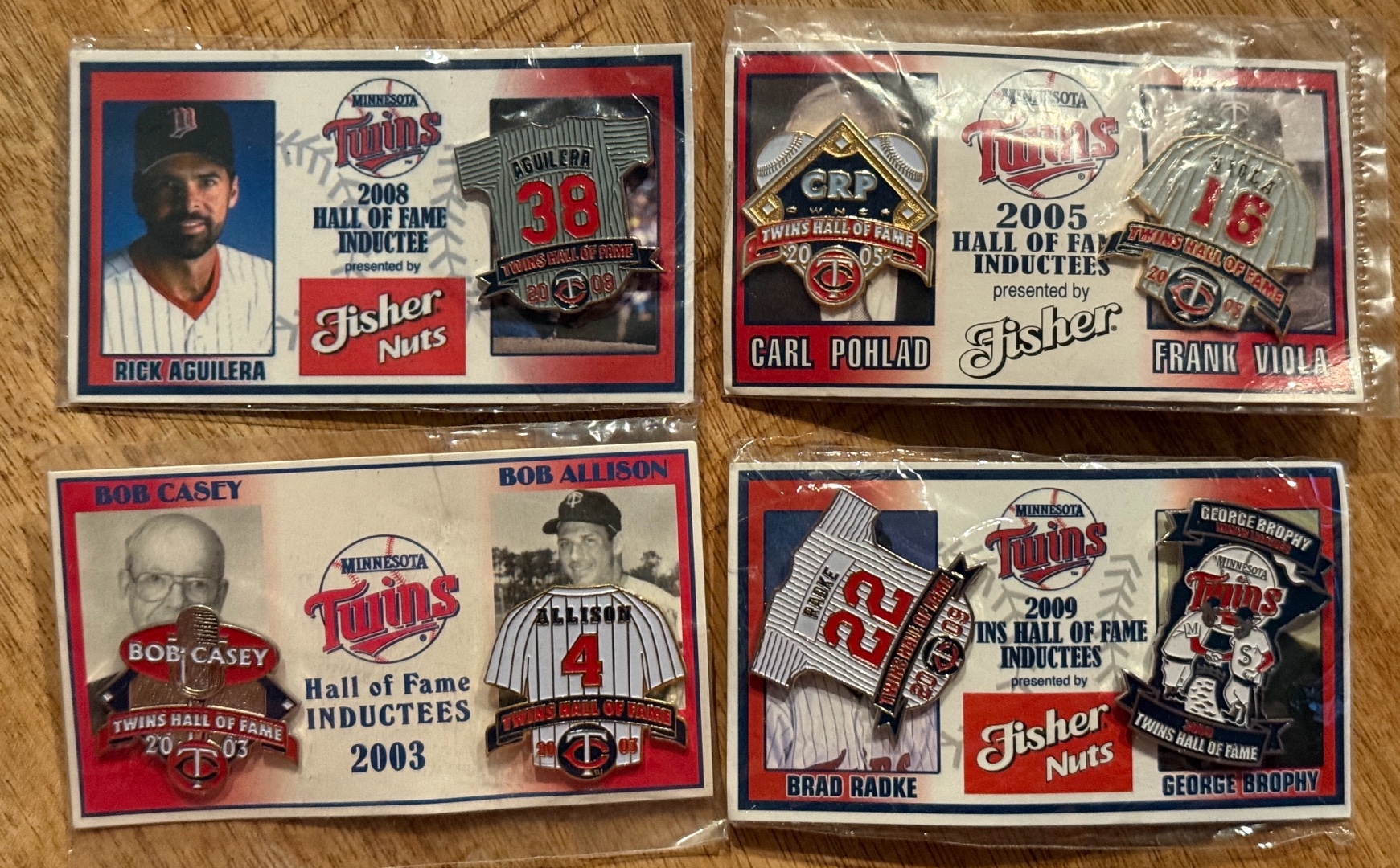 Minnesota Twins Baseball Hall of Fame Pin Lot