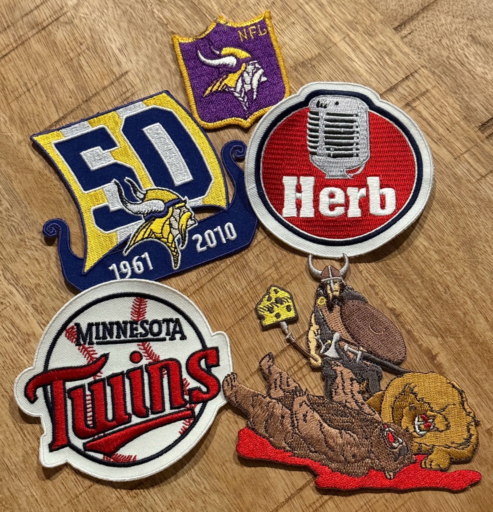 Minnesota Twins and Vikings Patch Lot