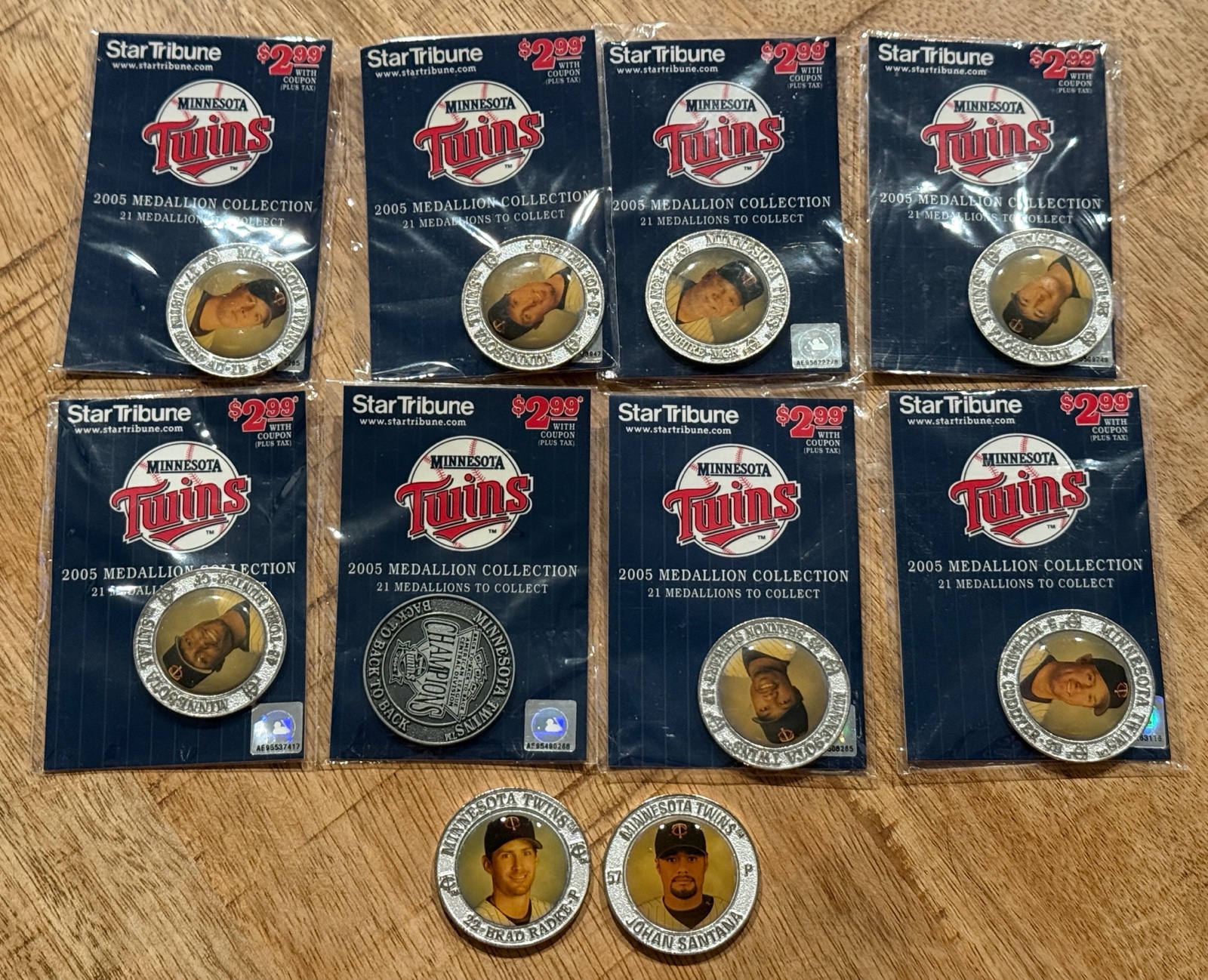 Lot of Minnesota Twins Star Tribune Medallions