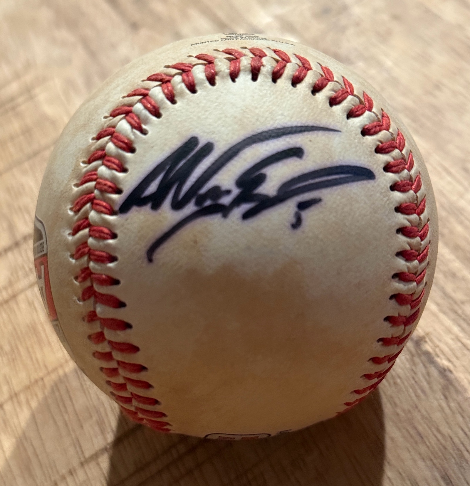 Nomar Garciapara Autographed 2003 ALCS Baseball