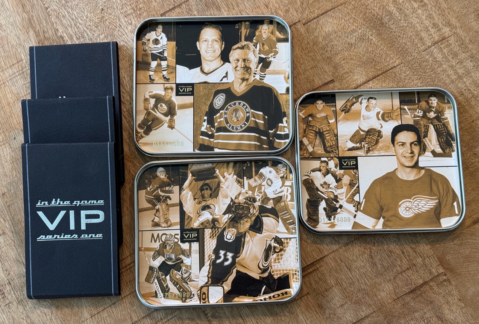 (3) VIP Series Numbered 600 Limited Edition Hockey Cards