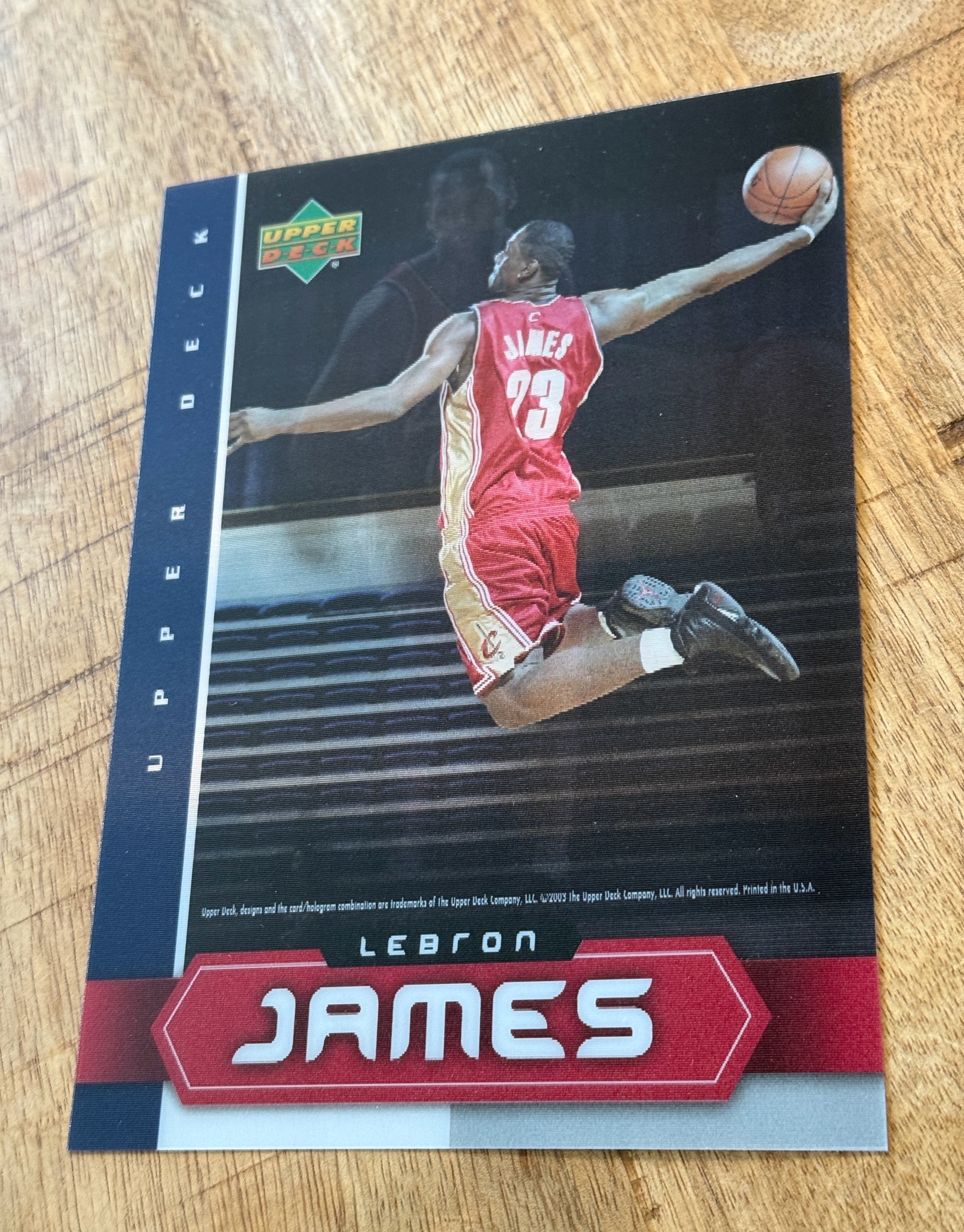 LeBron James Oversized Motion Card Upper Deck Basketball