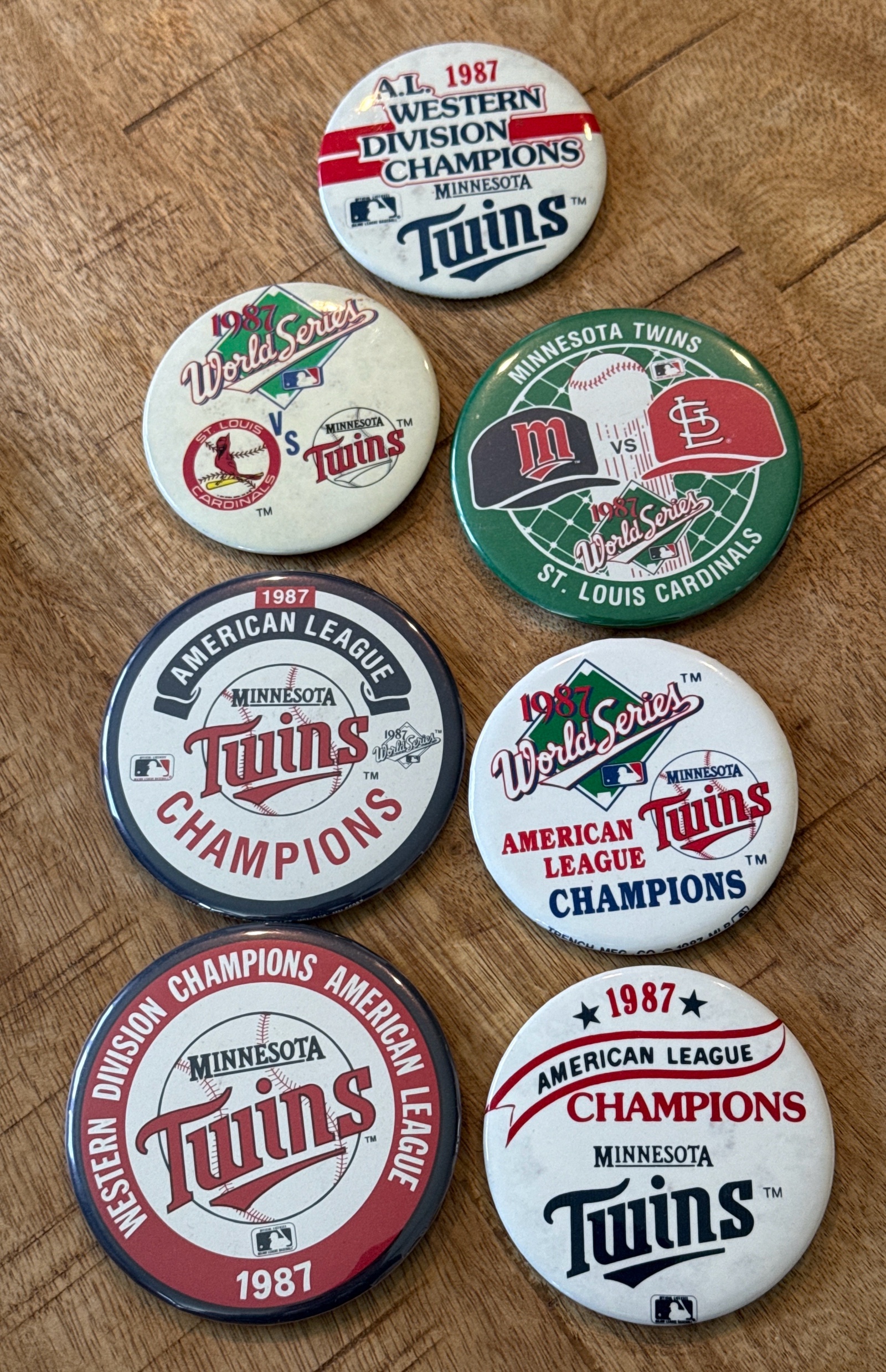 1987 World Series 7 Pin Minnesota Twins Baseball Lot
