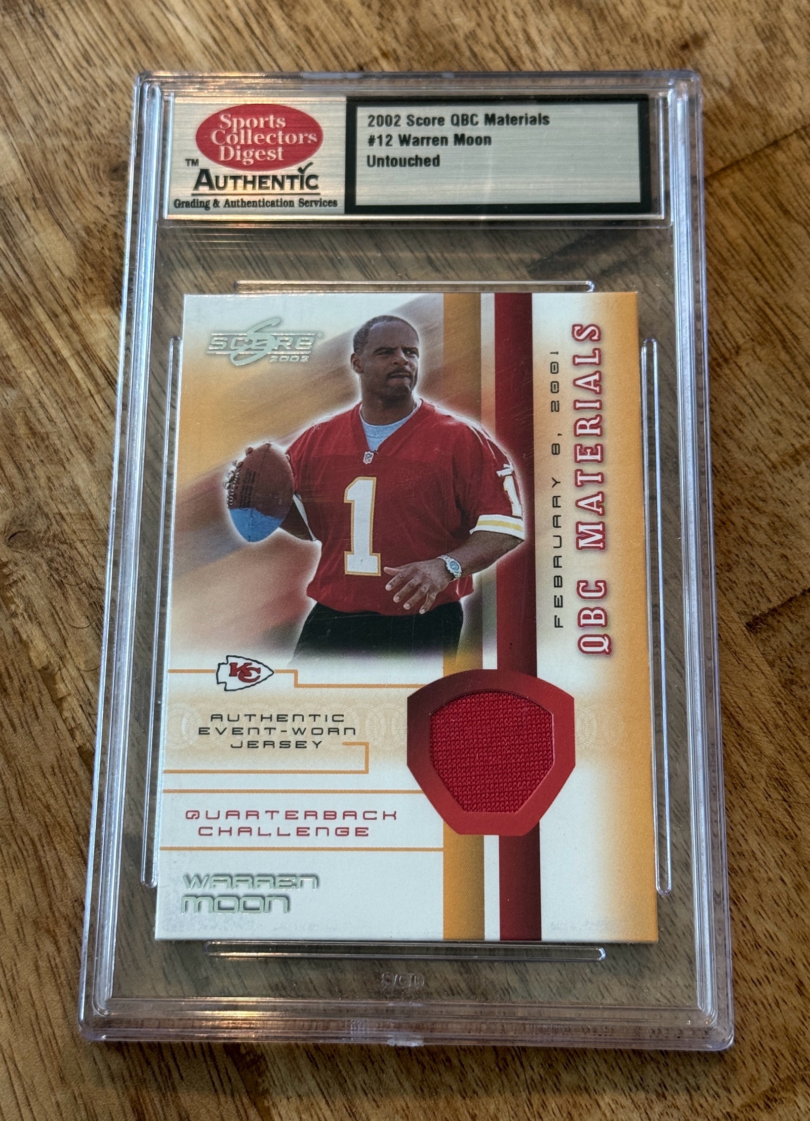 Warren Moon Relic Card - Encased