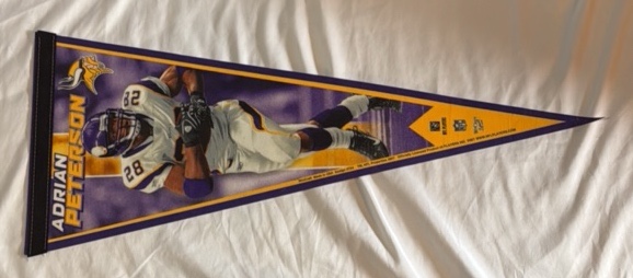 Adrian Peterson Minnesota Vikings Football Pennant