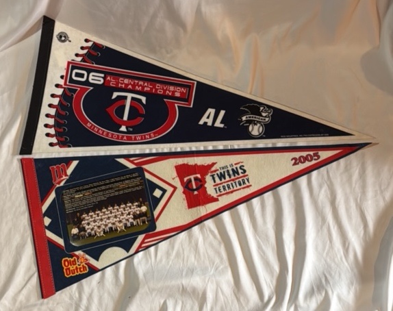 2 Minnesota Twins 2005 and 2006 Baseball Pennants