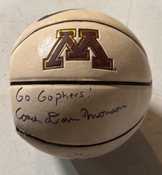Coach Dan Monson Autographed University of Minnesota Nike Basketball