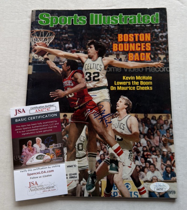Kevin McHale Autographed 1981 Sports Illustrated Magazine With JSA COA