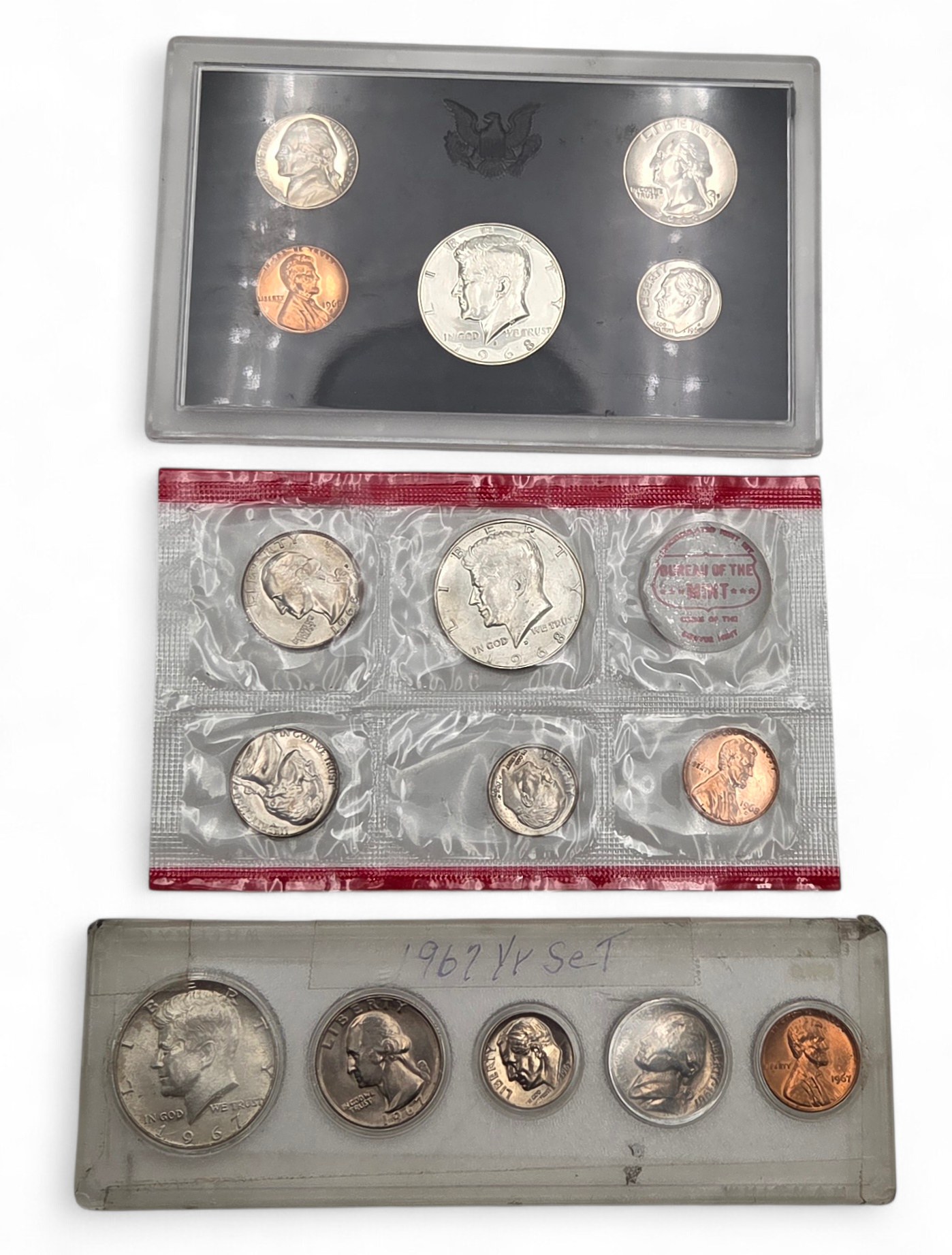 1986 Liberty Half Dollar Proof Lot x3  1985 United Kingdom Proof Coin Set - Original BoxesCOA - Estate Collector Group