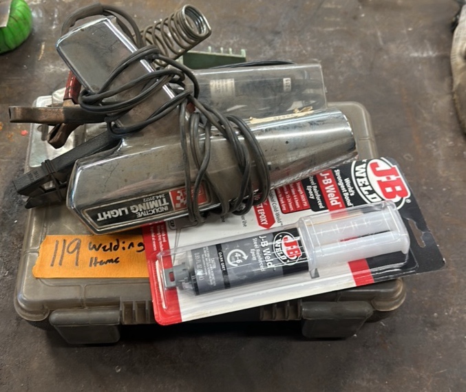 Weller soldering gun, JB epoxy, Inductive timing light