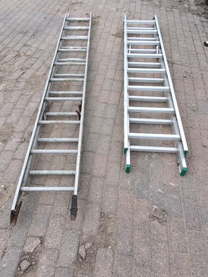 (2) extension ladders, one marked Werner