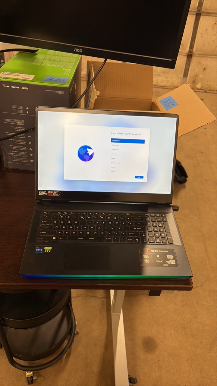 GE76 Raider portable gaming laptop
