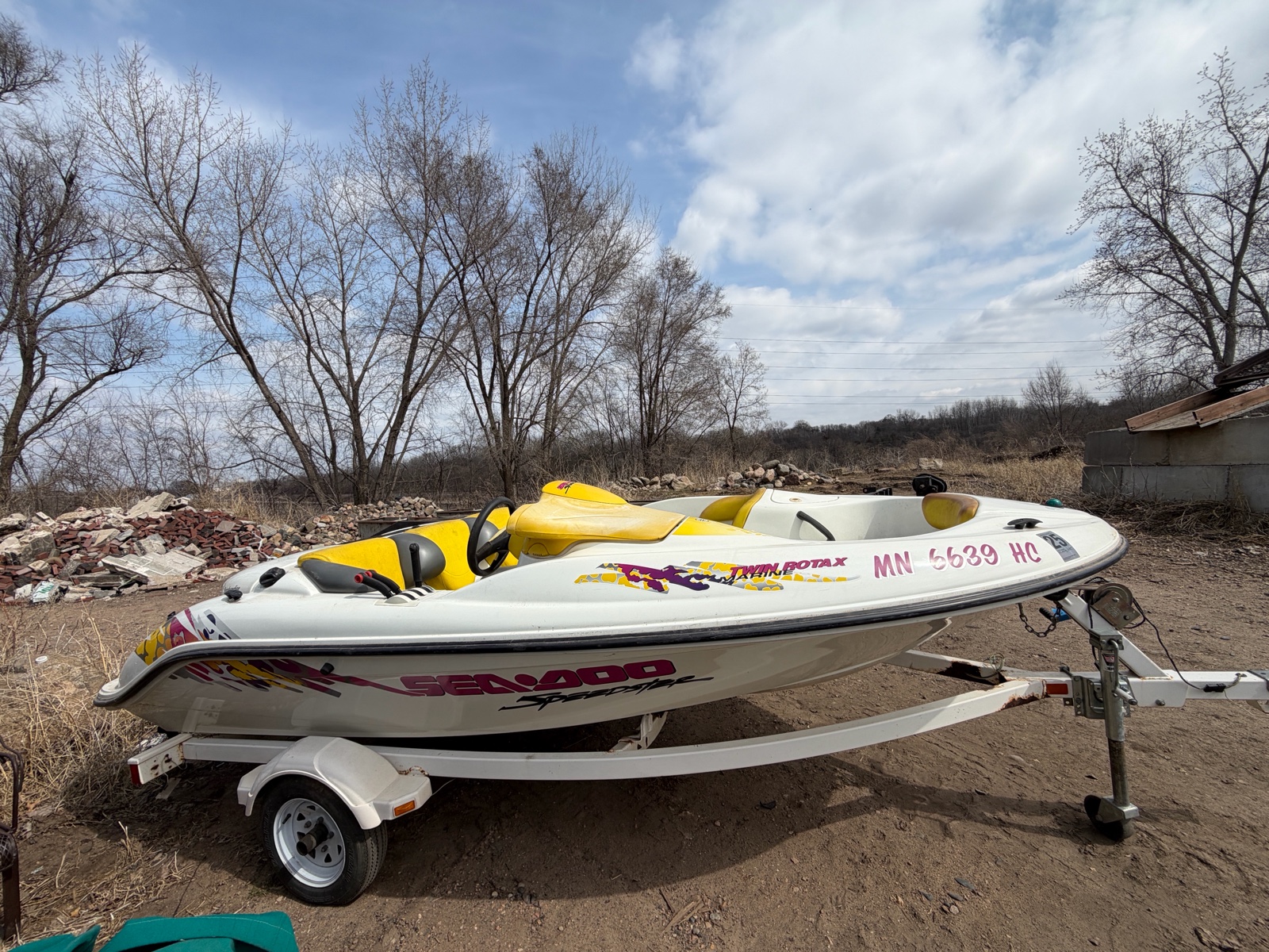 97 Sea-Doo Speedster (Bombardier) Jet Boat w Shorelandr trailer