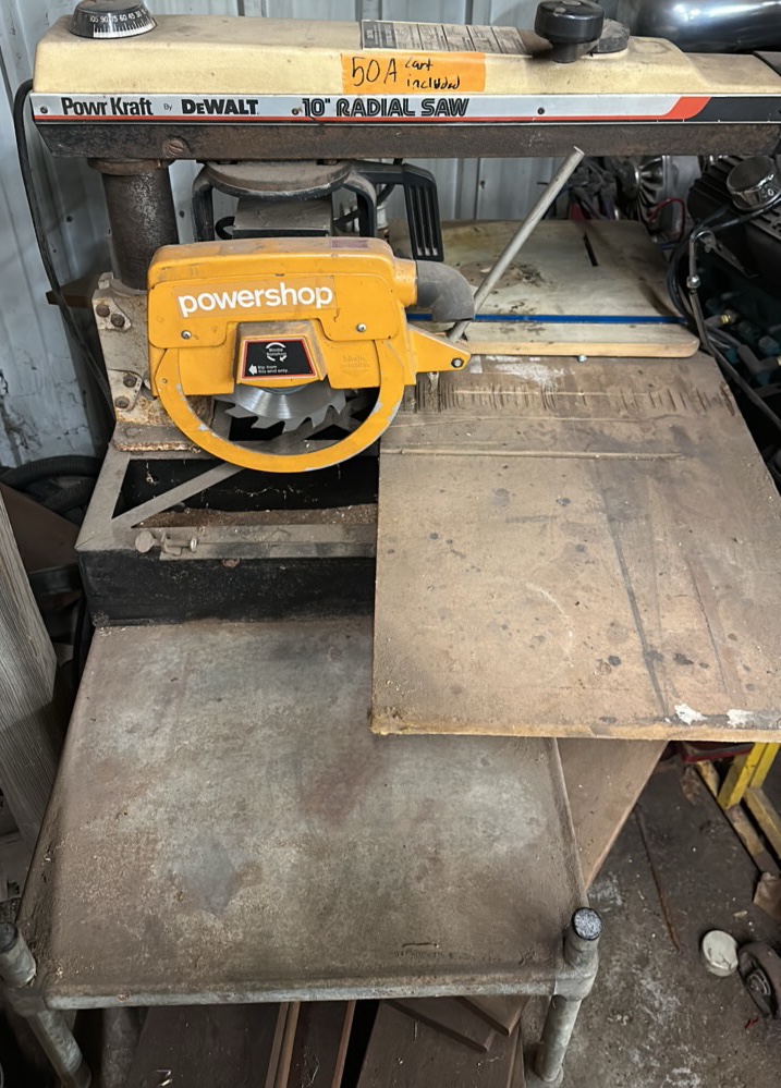 DEWALT Powr Kraft 10 Radial Saw wcart