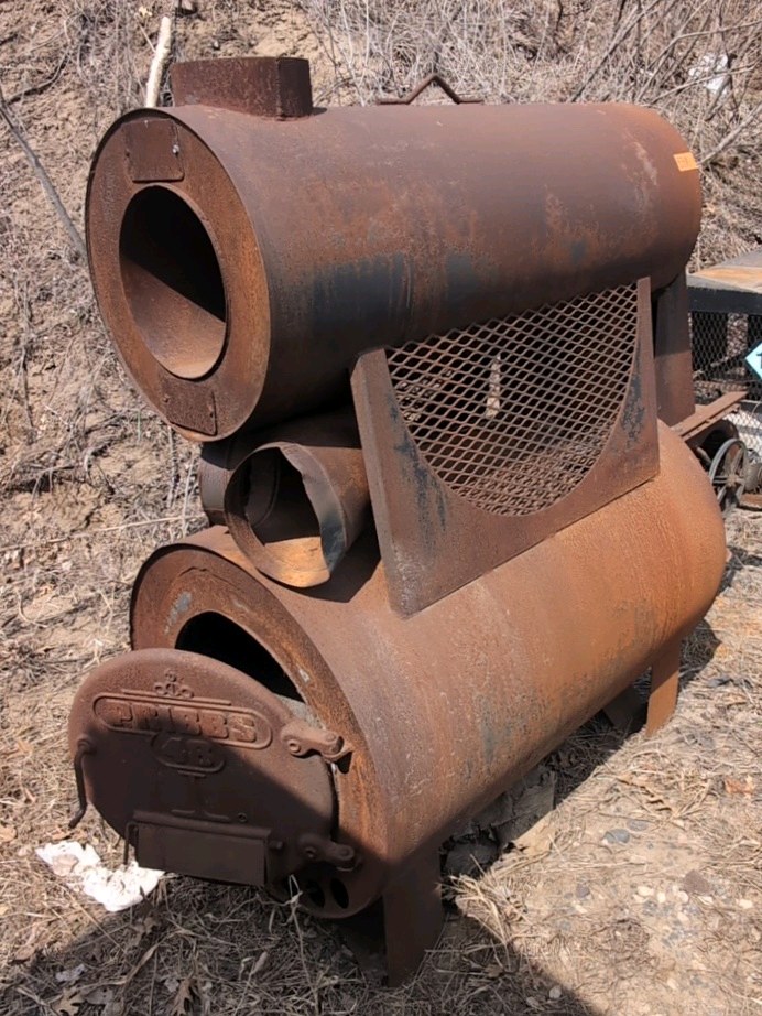 Vintage Pribbs 48 Double-Barrel Wood Burner