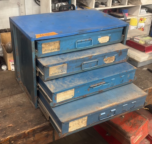 Bowman vintage 4-drawer metal cabinet.