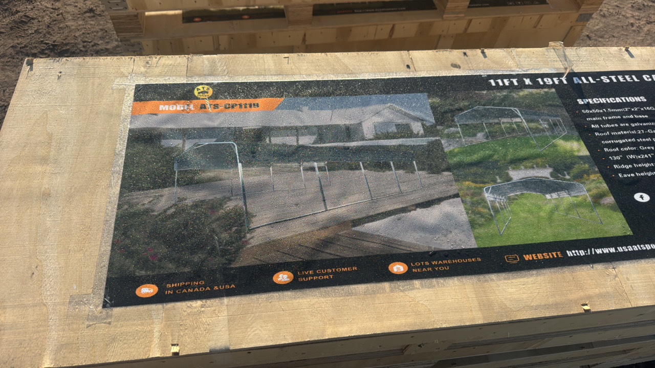 All-Steel Carport - atspower - ATS-CP1119