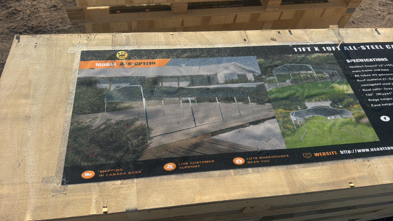 All-Steel Carport - atspower - ATS-CP1119