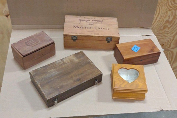 wooden boxes