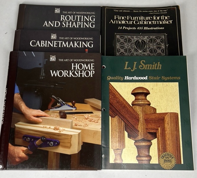 Lot of 5 Woodworking Books Cabinetmaking Routing Shaping Home Workshop Guides