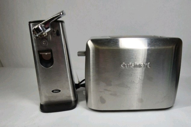 Cuisinart 2 Slice Toaster & Oster Electric Can Opener Stainless Set