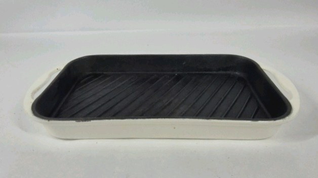 Rectangular Cast Iron Griddle Pan Enameled Exterior Rectangular Stove Top Griddle